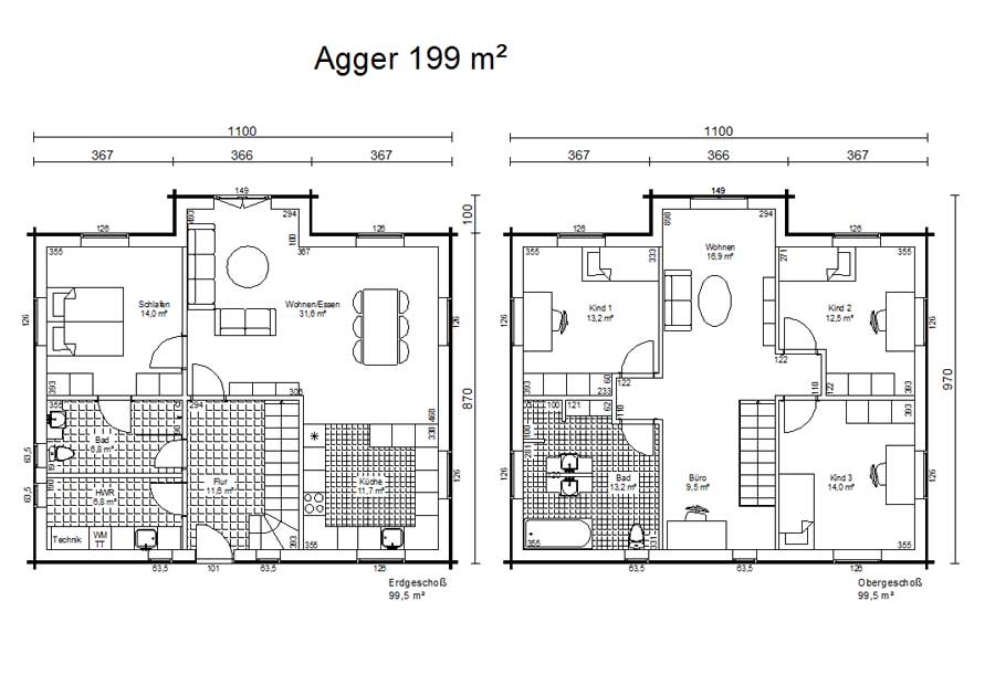 Grundriss Holzhaus Agger